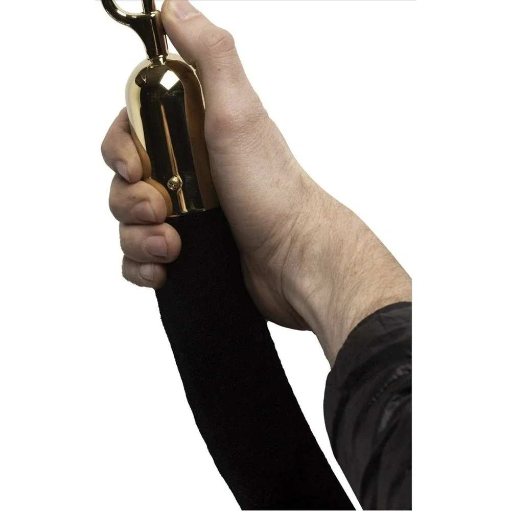 Montour Line Velvet Hanging Shanchtion‎ 6 foot black rope and polish brass Snap